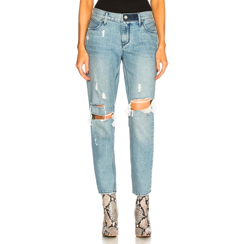RTA Ryder Distressed Skinny Jeans Light Blue Streetwear Size 26